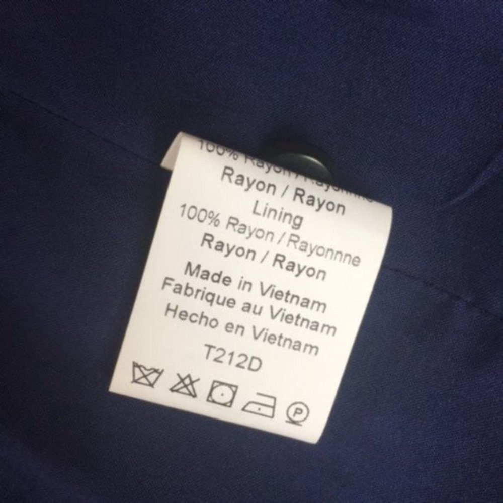 Anthro Tylho Shirtdress Full Skirt Pockets Navy XS - Picture 9 of 11
